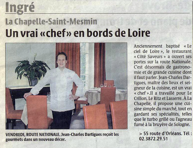 Un vrai chef en bords de Loire